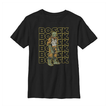 تي شيرت Star Wars Bossk أصفر للأولاد بنص مكتوب عليه عبارة "Star Wars Bossk"