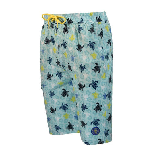 Banana Boat UPF50+ Boy's Turtle Print Bathing Suit 4-Way Stretch | Teal or Turquoise