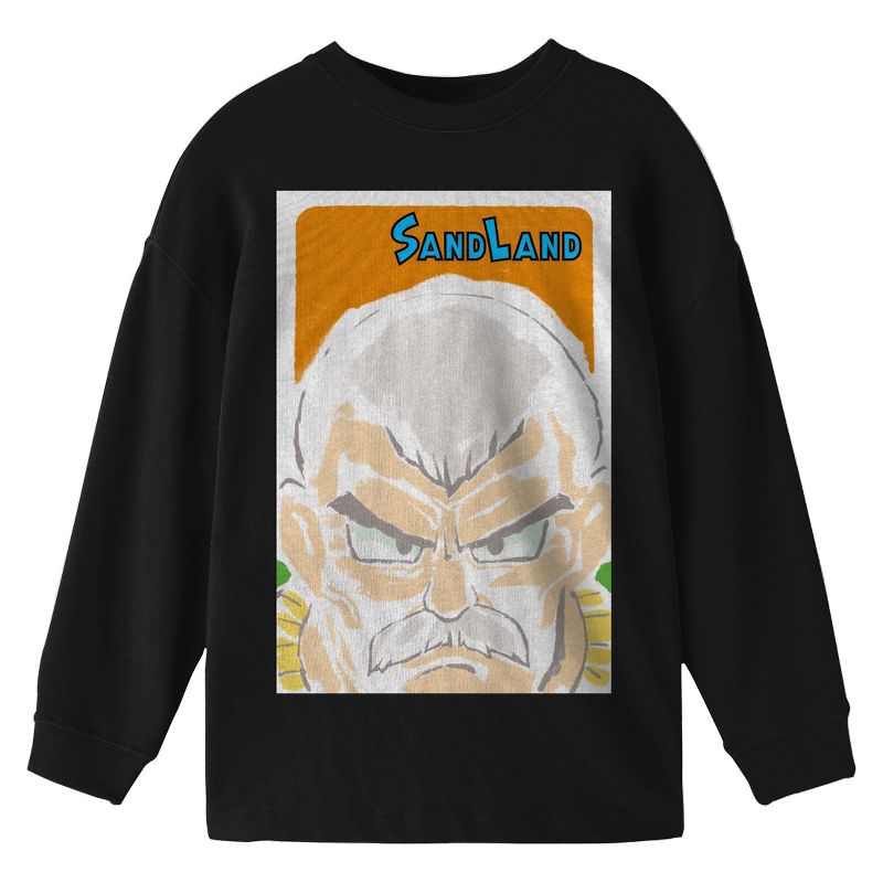 Sand Land Sheriff Rao Poster Art Youth Black Crew Neck Long Sleeve Sweatshirt