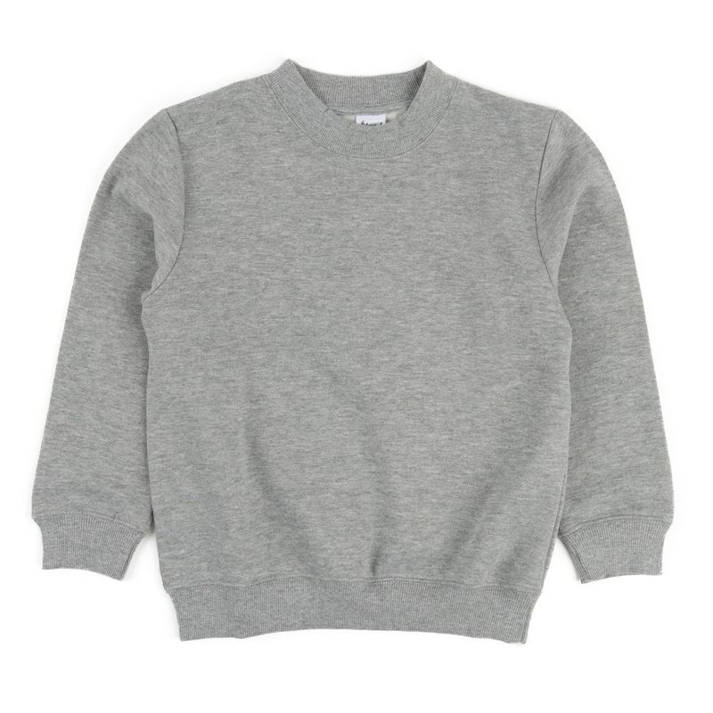 Leveret Kids Long Sleeve Neutral Solid Color Sweatshirt