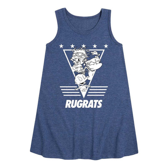 Girls' - Rugrats - Stars Graphic Sleeveless Aline Dress