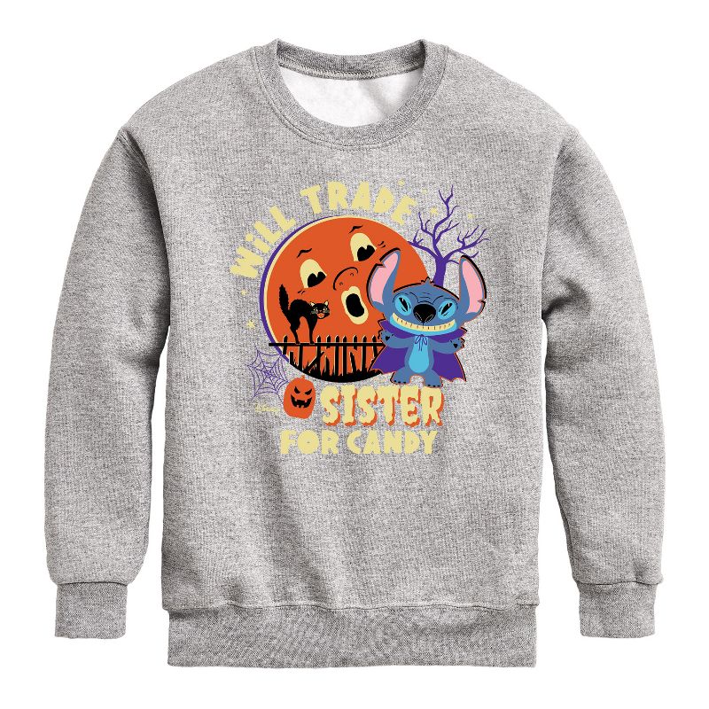 Boys' - Disney - Will Trade Sister For Candy Graphic Long Sleeve Fleece Sweatshirt