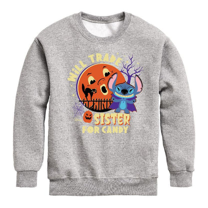 Boys' - Disney - Will Trade Sister For Candy Graphic Long Sleeve Fleece Sweatshirt