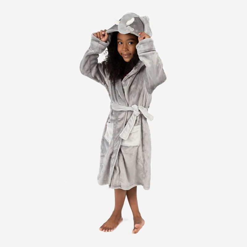 Leveret Kids Fleece Hooded Robe