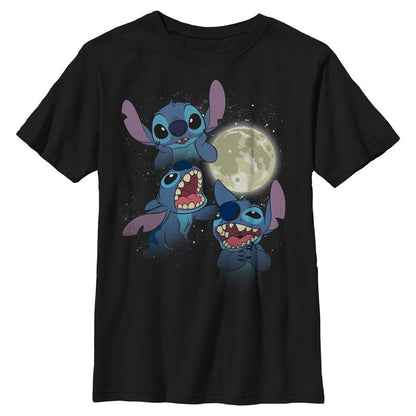 Boys Lilo & Stitch Howling at the Moon T Shirt