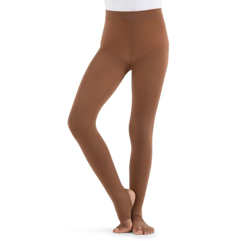 Capezio Ultra Soft Self Knit Waistband Stirrup Tight - Girls & Toddler
