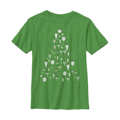 Boy's Star Wars Christmas Galactic Ornaments T-Shirt