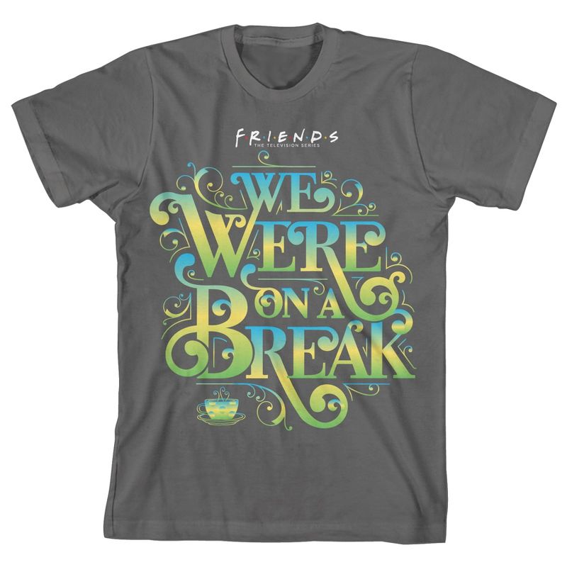 تي شيرت فحمي للأولاد من مسلسل Friends بعنوان "كنا في استراحة"