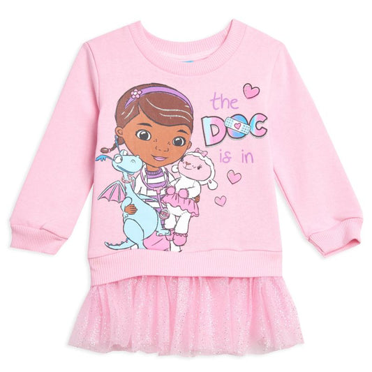 Disney Doc Mcstuffins Fleece Costume Sweatshirt Dress Toddler to Little Kid