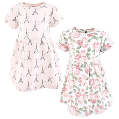Luvable Friends Hudson Baby Short-Sleeve Dresses 2pk