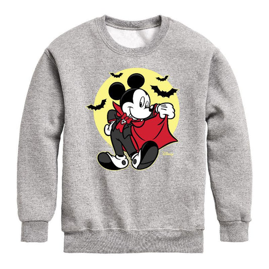 Boys' - Disney - Mickey Vampire Graphic Long Sleeve Fleece Sweatshirt