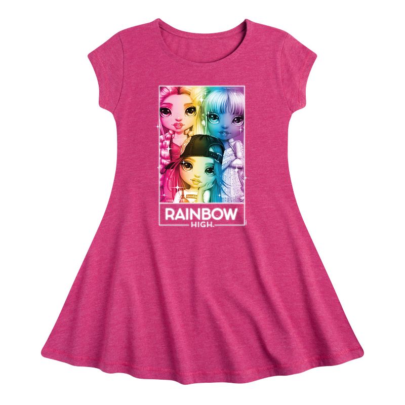 Girls' - Rainbow High - Rainbow Sparkle Box Fit & Flair Cap Sleeve Dress