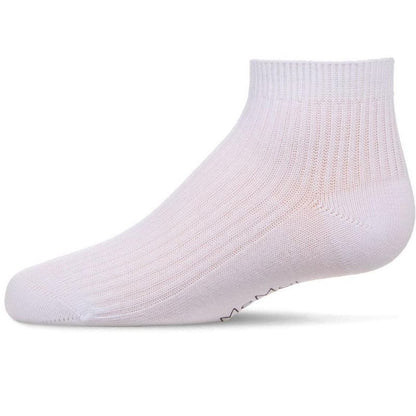 Memoi Thin Ribbed Cotton Kids Anklet Sock