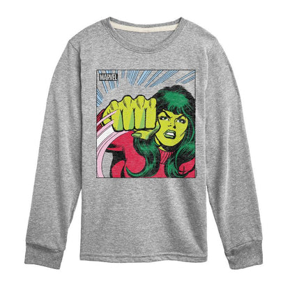 Boys' - Marvel - She-Hulk Comic Panel Long Sleeve Graphic T-Shirt