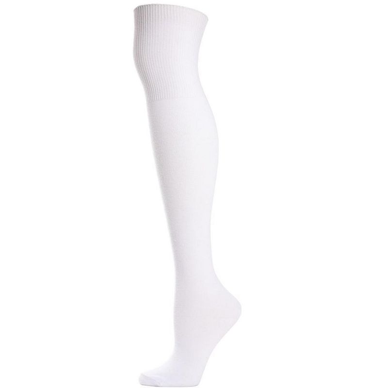 Memoi Girls Over The Knee Flat Knit Cotton Blend Uniform Socks