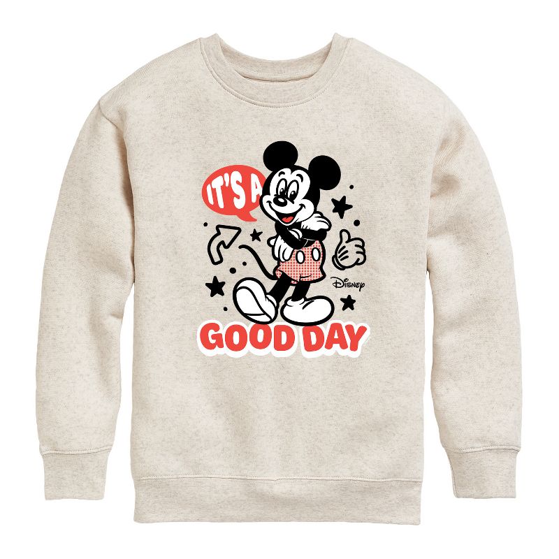 Boys' - Disney - Mickey & Friends Graphic Long Sleeve Fleece Sweatshirt