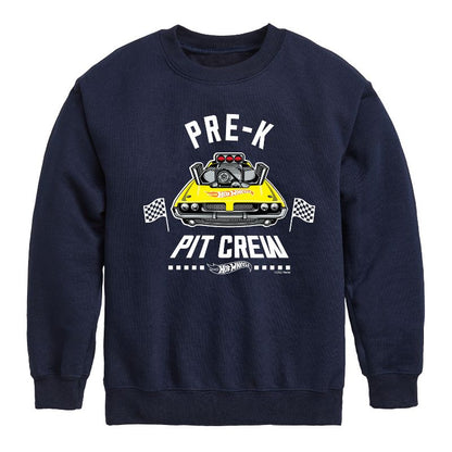 Boys' - Hot Wheels - Pit Crew Pre K Graphic Long Sleeve Fleece Sweatshirt