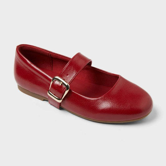 Kids' Kaira Buckle Ballet Flats - art class™ Red