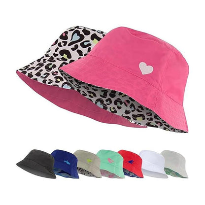 Addie & Tate Kids Reversible Bucket Hat for Girls & Boys, Packable Beach Sun Bucket Hat for Toddlers to Teens Ages 3-14 Years