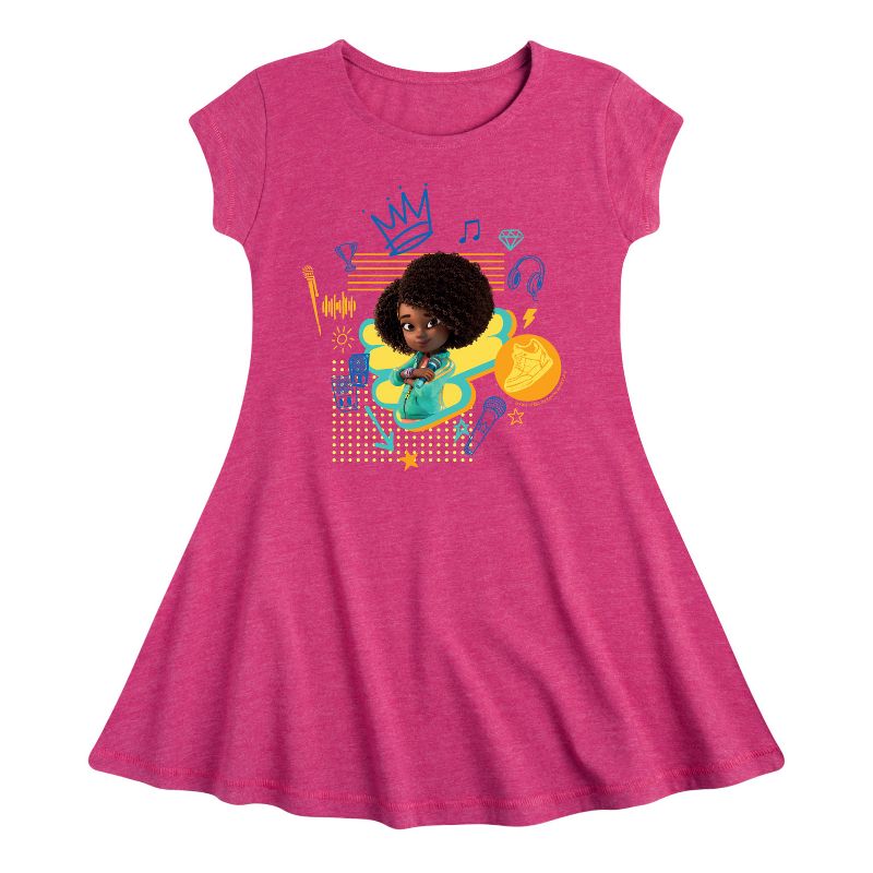 Girls' - Karma's World - Crown Fit & Flair Cap Sleeve Dress