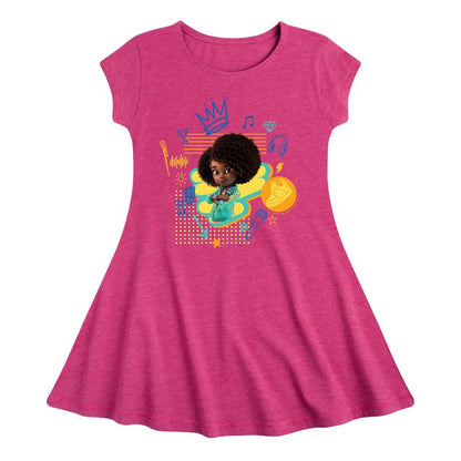Girls' - Karma's World - Crown Fit & Flair Cap Sleeve Dress