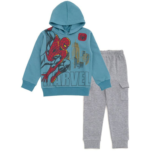 طقم ملابس من Marvel Fleece Raglan Pullover Hoodie وسروال رياضي