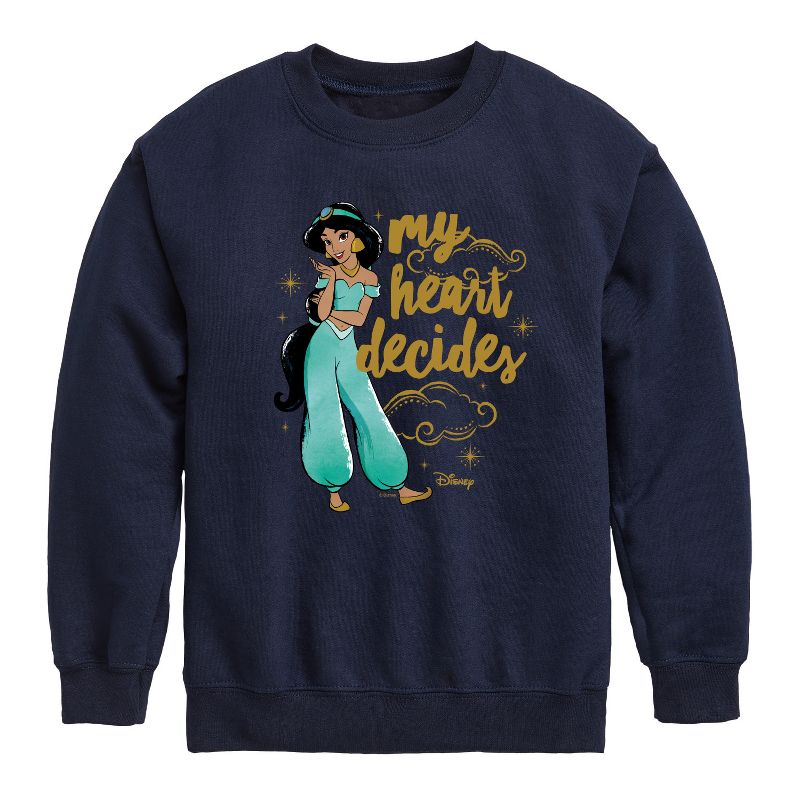 Boys' - Disney - My Heart Decides Graphic Long Sleeve Fleece Sweatshirt