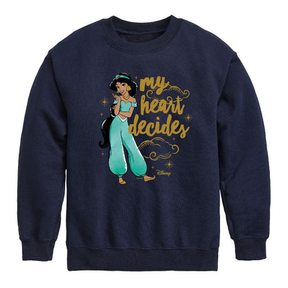 Boys' - Disney - My Heart Decides Graphic Long Sleeve Fleece Sweatshirt