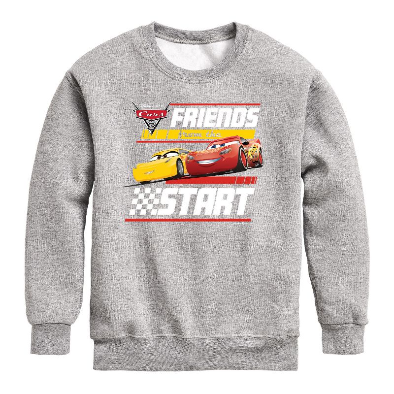 Boys' - Cars - Friends From The Start Graphic Long Sleeve Fleece Sweatshirt