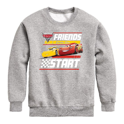 Boys' - Cars - Friends From The Start Graphic Long Sleeve Fleece Sweatshirt