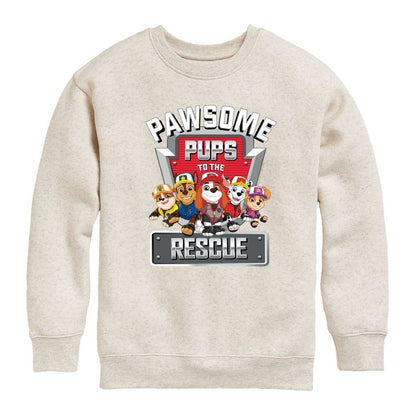 Boys' - Paw Patrol - Pawsome Pups To The Rescue Graphic Long Sleeve Fleece Sweatshirt