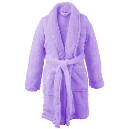 BC BARE COTTON Shawl Robe Microfiber Plush Fleece Bathrobe