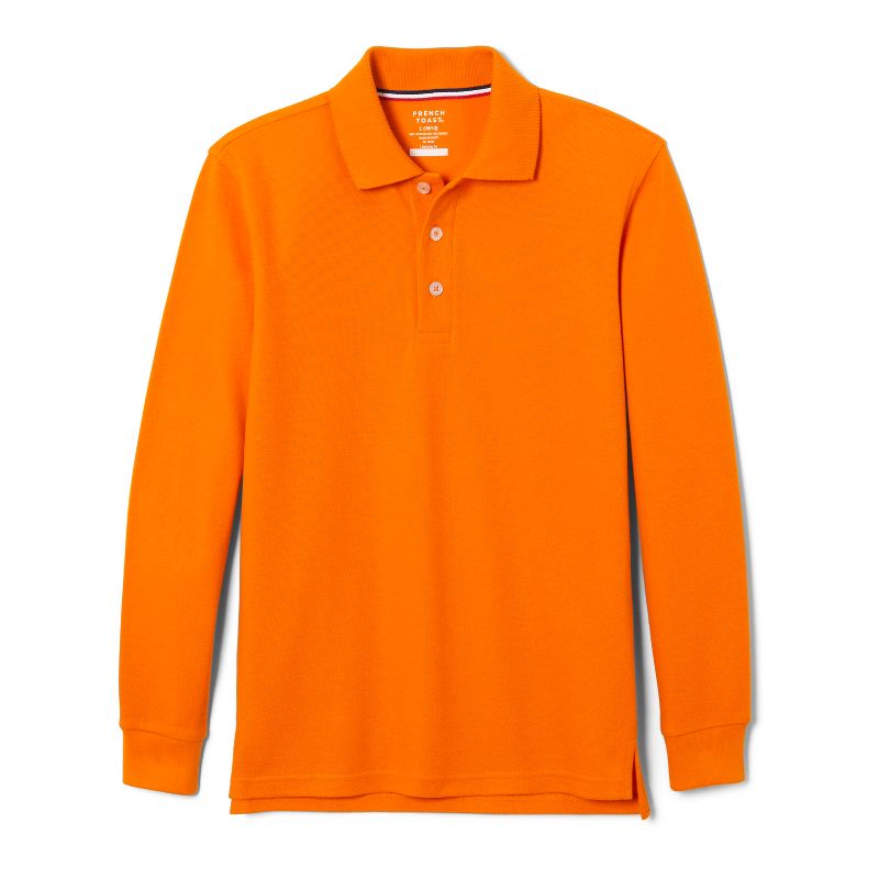 French Toast School Uniform Co-Ed Long Sleeve Pique Polo