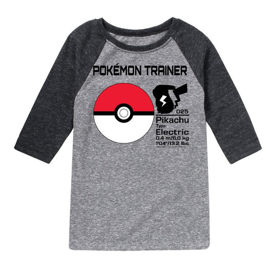 Boys' - Pokémon - Pokeball Trainer Raglan Graphic T-Shirt