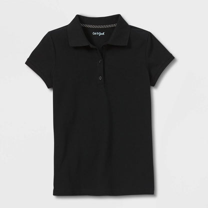 Girls' Short Sleeve Pique Uniform Polo Shirt - Cat & Jack™