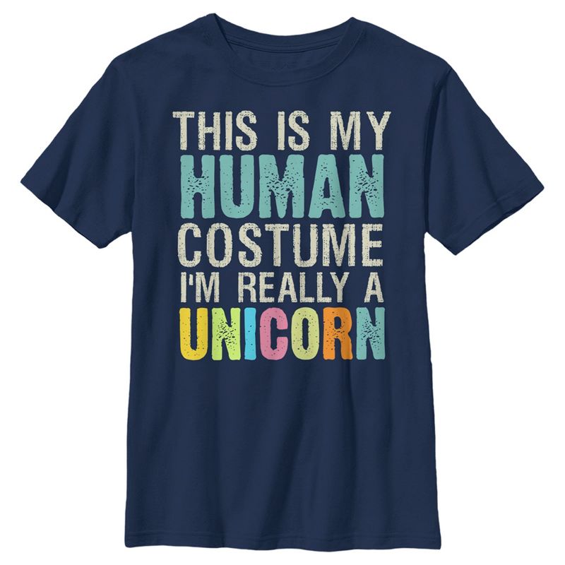 Boy's Lost Gods Unicorn in Human Costume T-Shirt