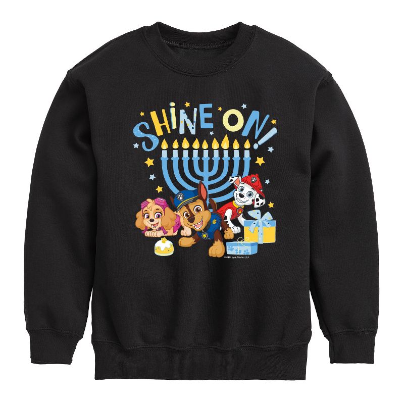 Boys' - Paw Patrol - Shine On Graphic Long Sleeve Fleece Sweatshirt