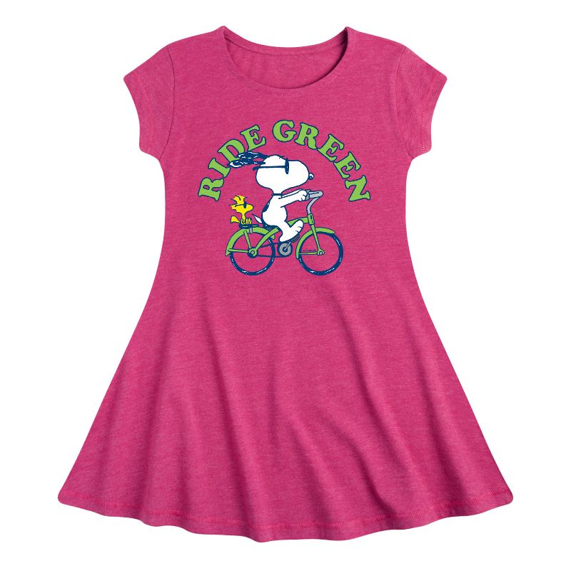 فستان رايد جرين بأكمام قصيرة وقصة ضيقة من بينتس للبنات