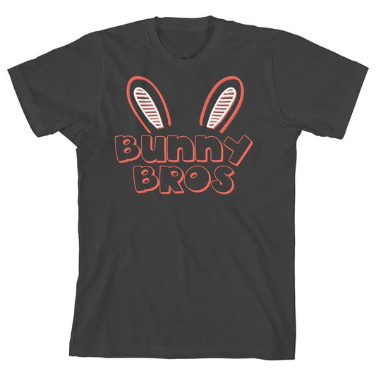 Bunny Bros Sketch Bunny Ears Crew Neck Short Sleeve Charcoal Boy's T-shirt