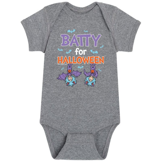 Boys' - Dr. Seuss - Batty For Halloween Thing 1 and Thing 2 Baby One Piece