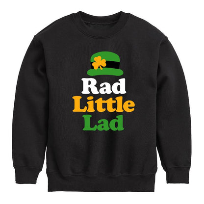 Boys' - Instant Message - St. Patrick's Day Rad Little Lad Graphic Long Sleeve Fleece Sweatshirt