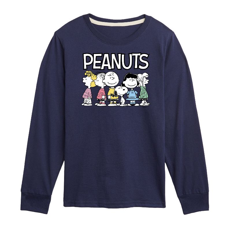 تي شيرت جرافيكي بأكمام طويلة مطبوع عليه Peanuts للأولاد - Peanuts Crew