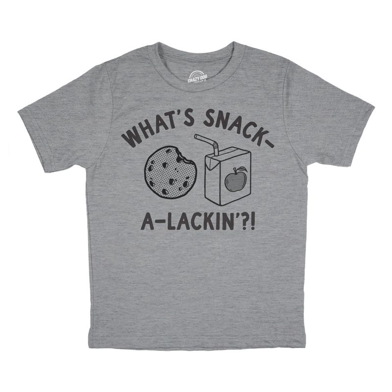 Youth Whats Snack A Lackin T Shirt Funny Snacktime Treat Tee For Kids - Crazy Dog Youth T Shirt