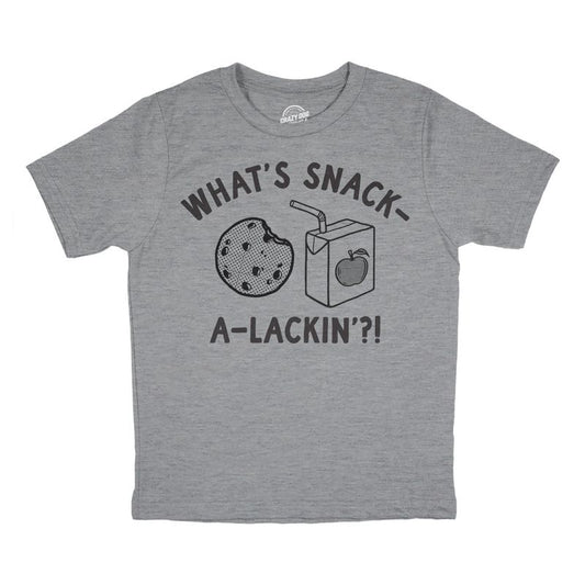 Youth Whats Snack A Lackin T Shirt Funny Snacktime Treat Tee For Kids - Crazy Dog Youth T Shirt