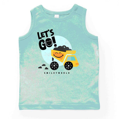 قميص بدون أكمام للشباب من The Juniper Shop SmileyWorld Let's Go Dump Truck