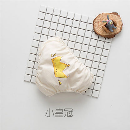MyKids-Usa Baby Boy And Girl Cartoon Print Pattern Cotton Triangle Underwear