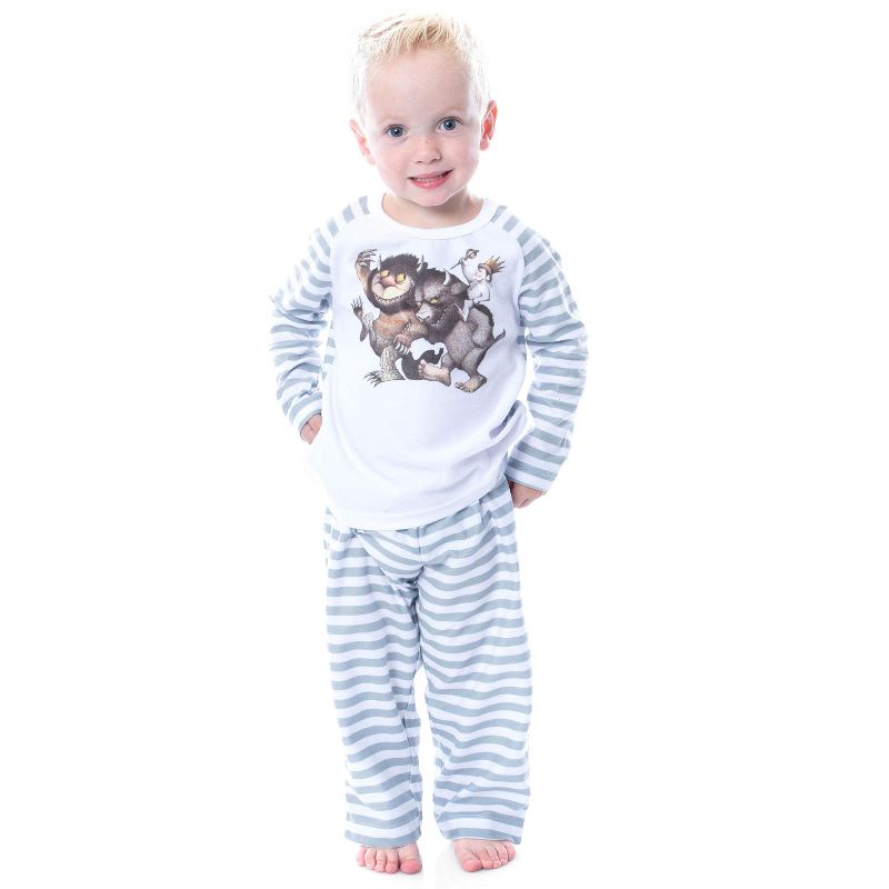 طقم نوم مخطط من مجموعة Where The Wild Things Are Little Boys' Rumpus Start متعدد الألوان