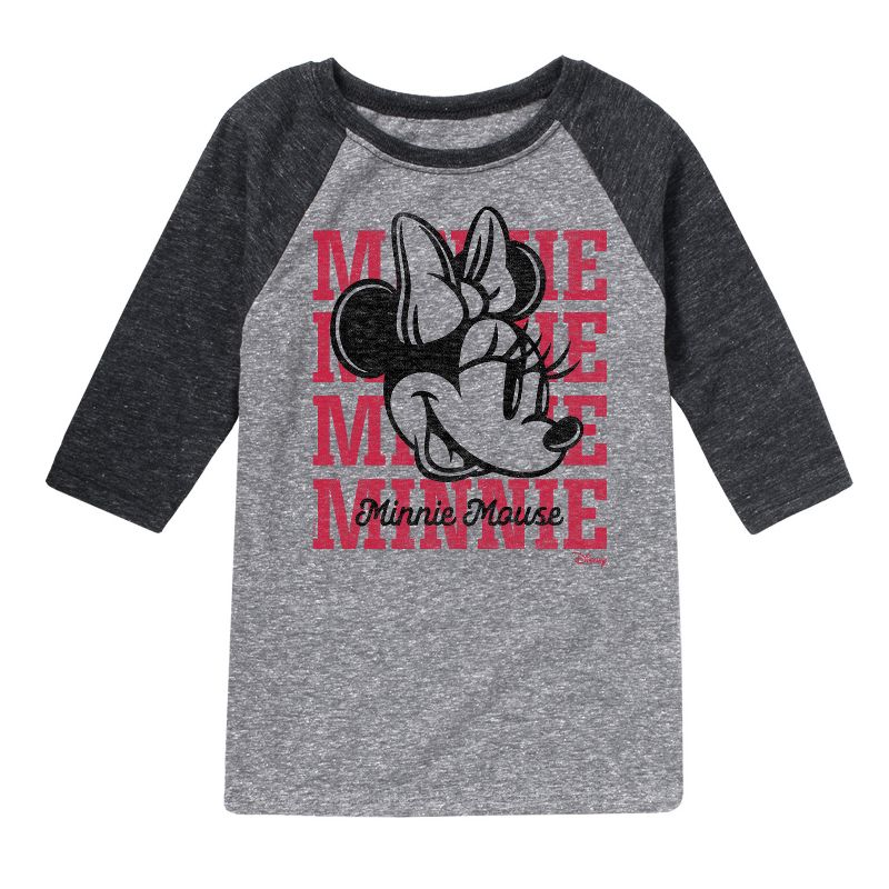 Boys' - Disney - Minnie, Minnie, Minnie Mouse Raglan Graphic T-Shirt