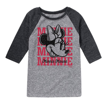 Boys' - Disney - Minnie, Minnie, Minnie Mouse Raglan Graphic T-Shirt