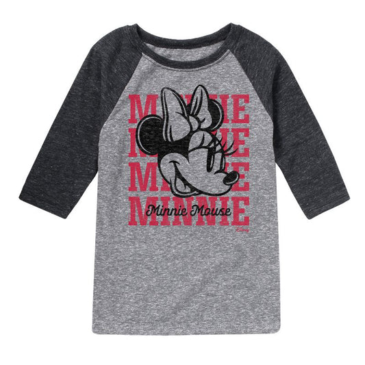 Boys' - Disney - Minnie, Minnie, Minnie Mouse Raglan Graphic T-Shirt